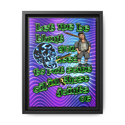 og - framed canvas art (purple wave)