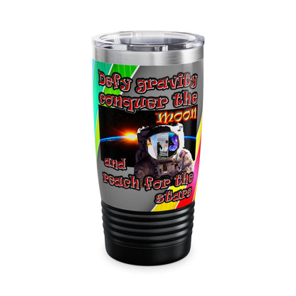 defy conquer reach - Ringneck Tumbler, 20oz (rainbow split)