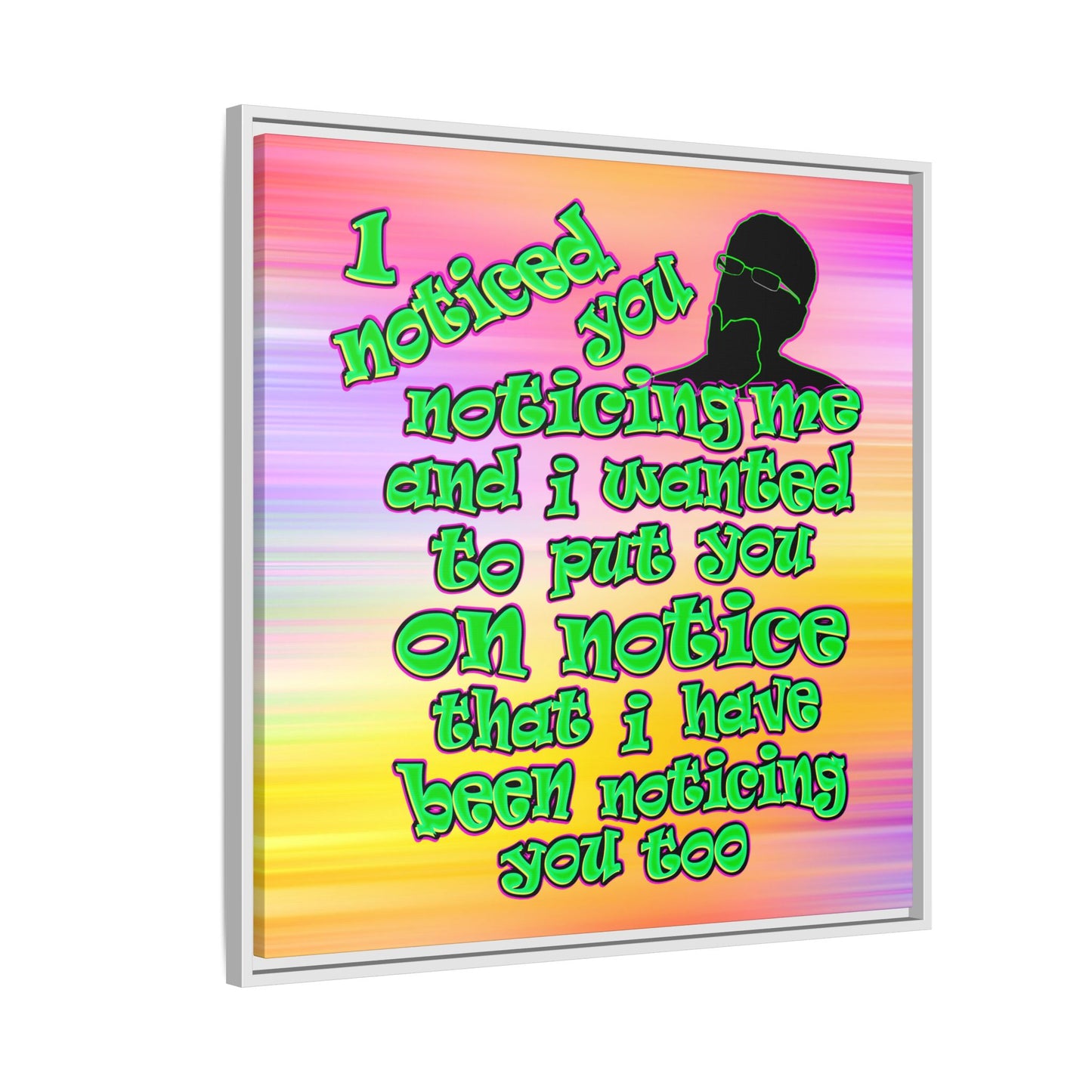 noticed you noticing - framed canvas art (color blur)