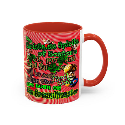 christmas spirits of boston - Accent Mug (yellow-orange wave)