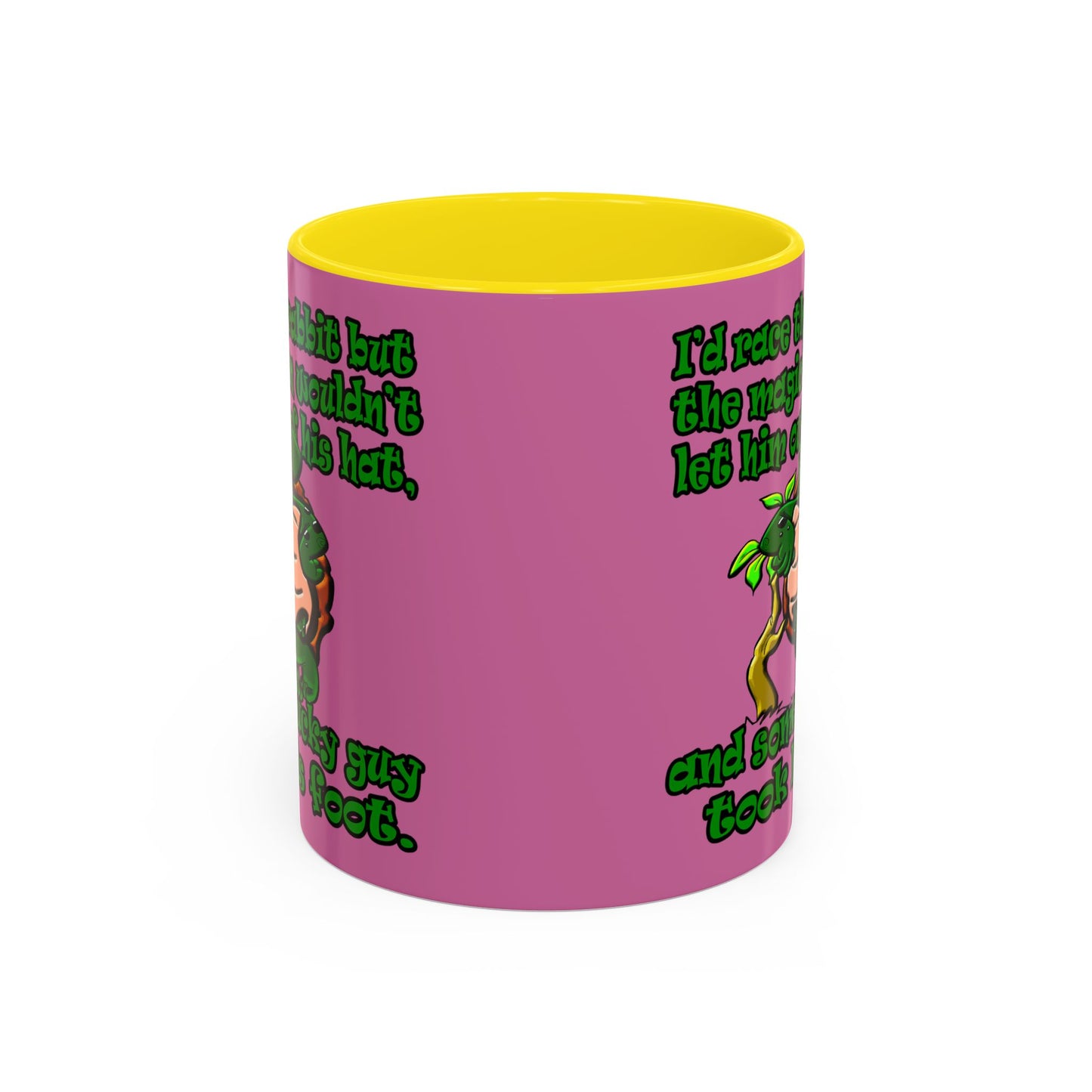 turtle race - Accent Mug (light pink)
