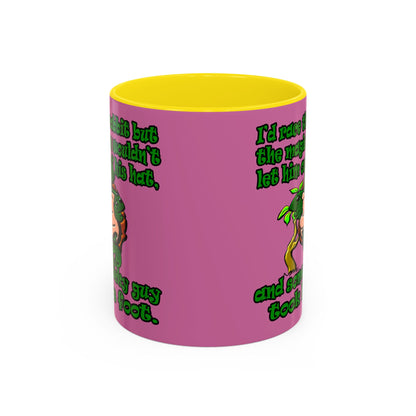 turtle race - Accent Mug (light pink)