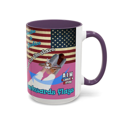 shoot for the stars - Accent Mug (light pink)