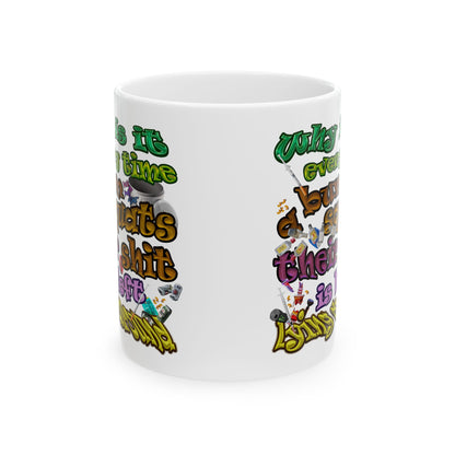 the bum's shit - White Mug (white)