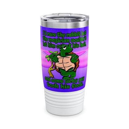 turtle race - Ringneck Tumbler, 20oz (purple-pink wave)
