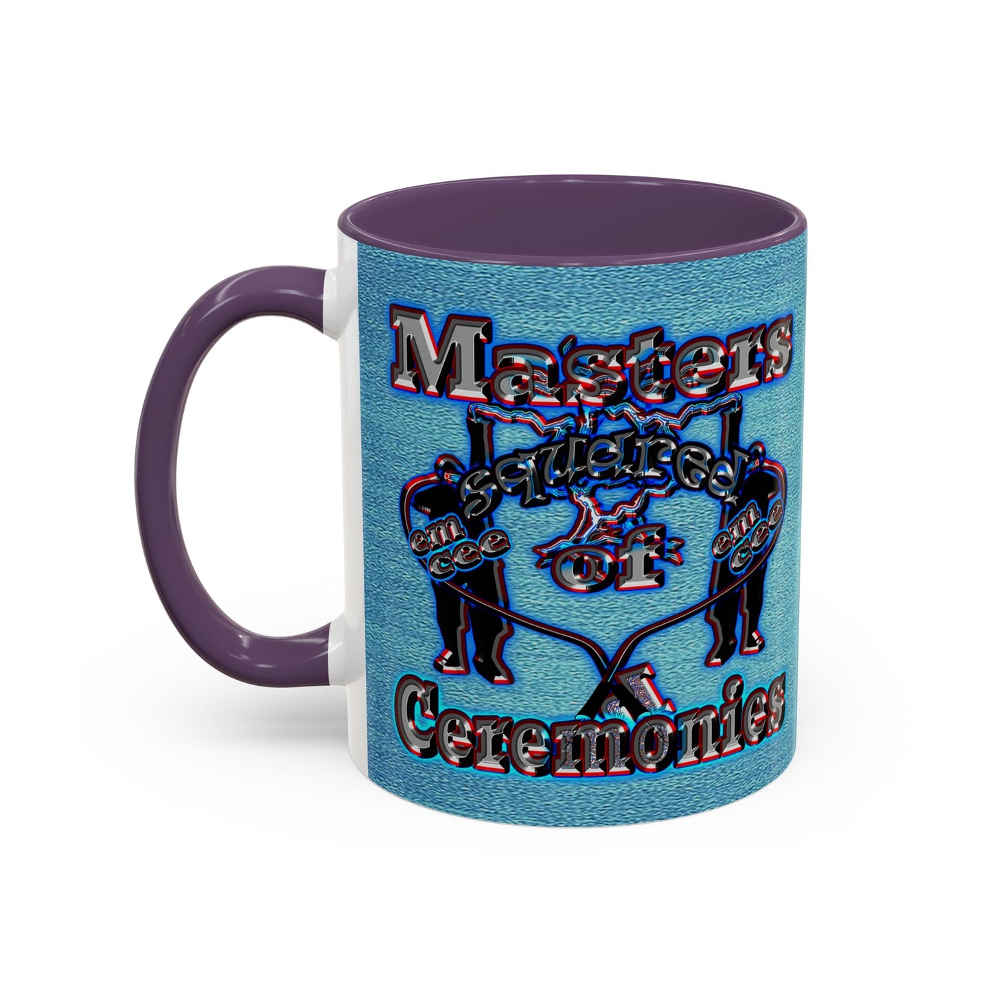 em cee squared - Accent Mug (faded dark blue)