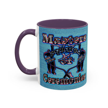em cee squared - Accent Mug (faded dark blue)