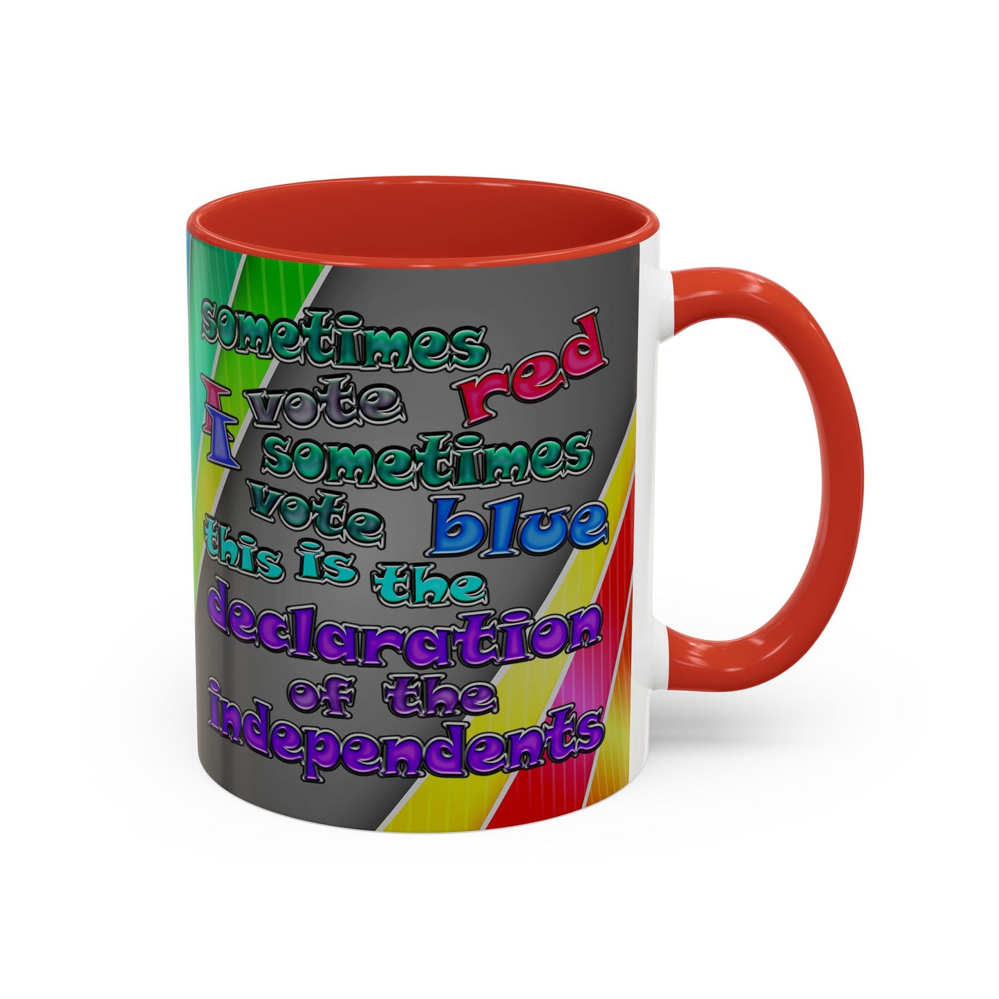 declaration of the independents - Accent Mug (rainbow split)