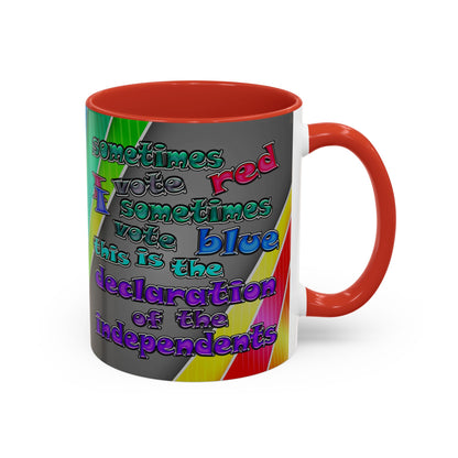 declaration of the independents - Accent Mug (rainbow split)