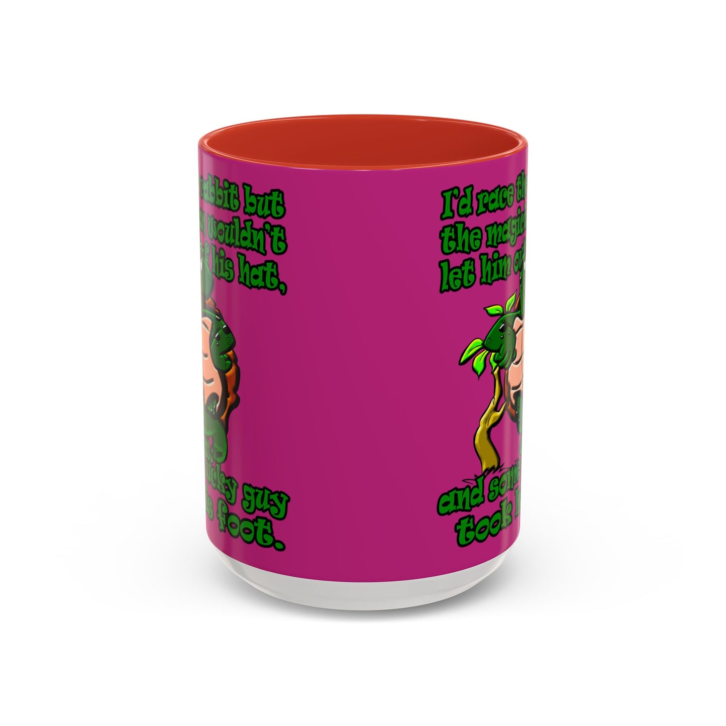turtle race - Accent Mug (pink)