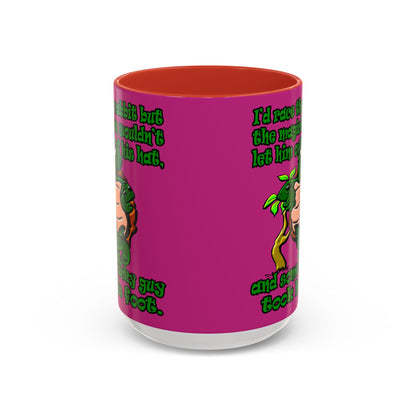 turtle race - Accent Mug (pink)