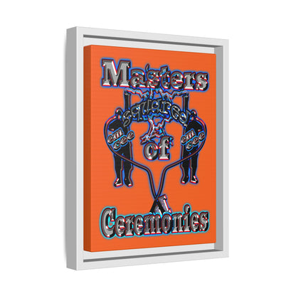 em cee squared - framed canvas art (orange)