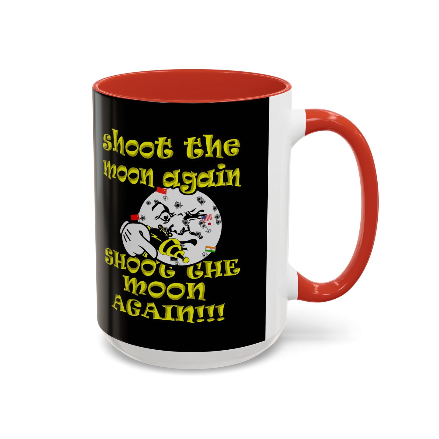 shoot the moon again - Accent Mug (black)