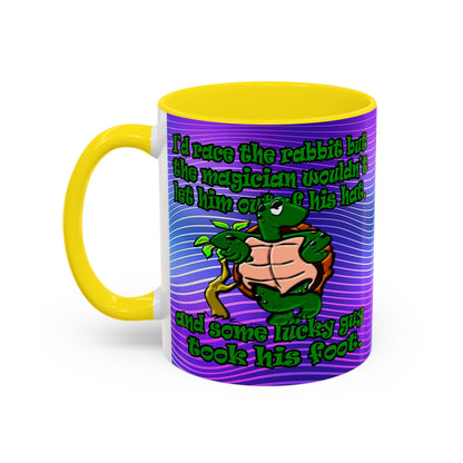 turtle race - Accent Mug (purple wave)