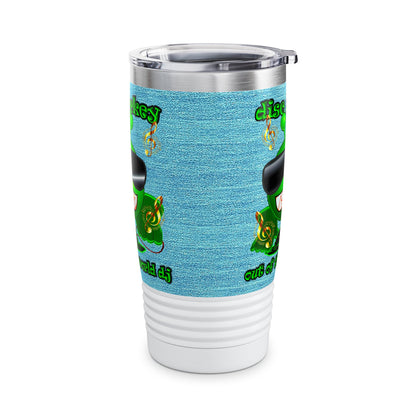 disc jockey - Ringneck Tumbler, 20oz (faded blue)