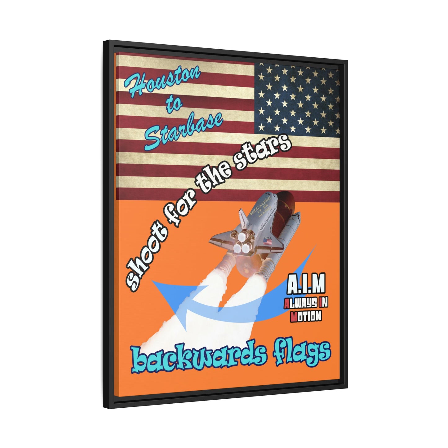 shoot for the stars - framed canvas art (crusta)