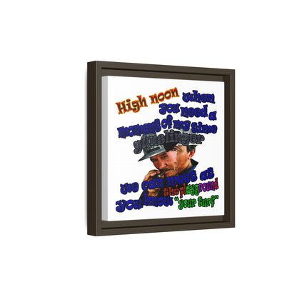 high noon - framed canvas art (white)