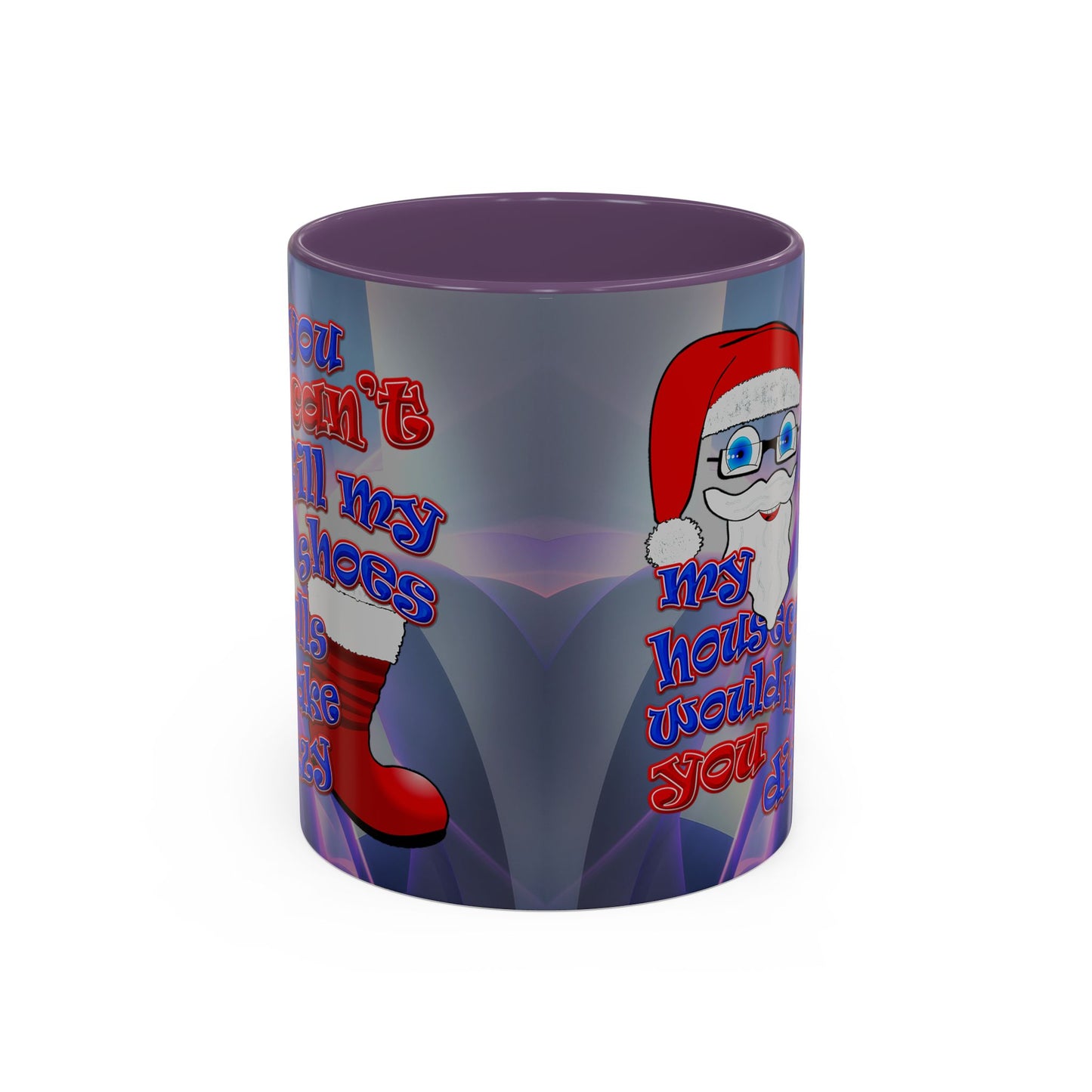 santa's shoes - Accent Mug (grey-pink wave)