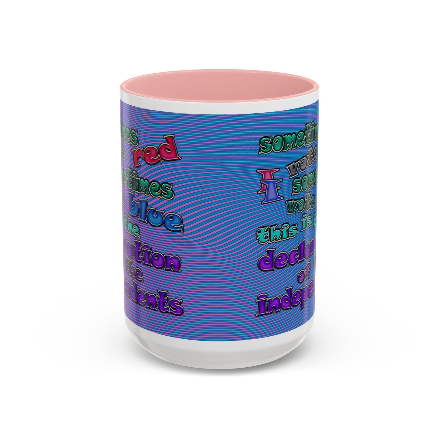 declaration of the independents - Accent Mug (light blue-purple wave)