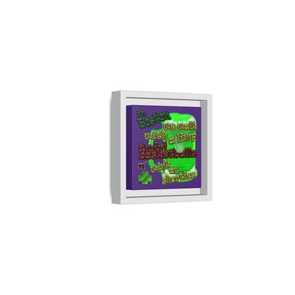 celtics logo - framed canvas art (purple)