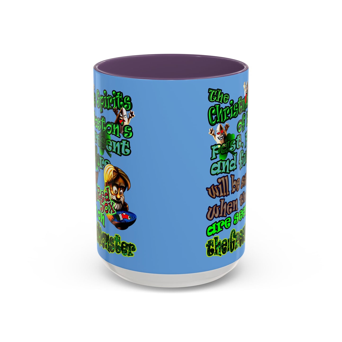 christmas spirits of boston - Accent Mug (light blue)