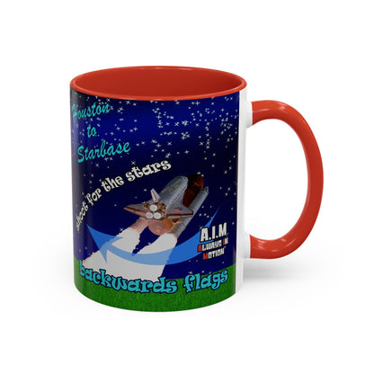 shoot for the stars - Accent Mug ('snoops' background)