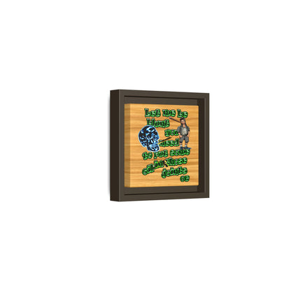 og - framed canvas art (butterscotch wood finish)