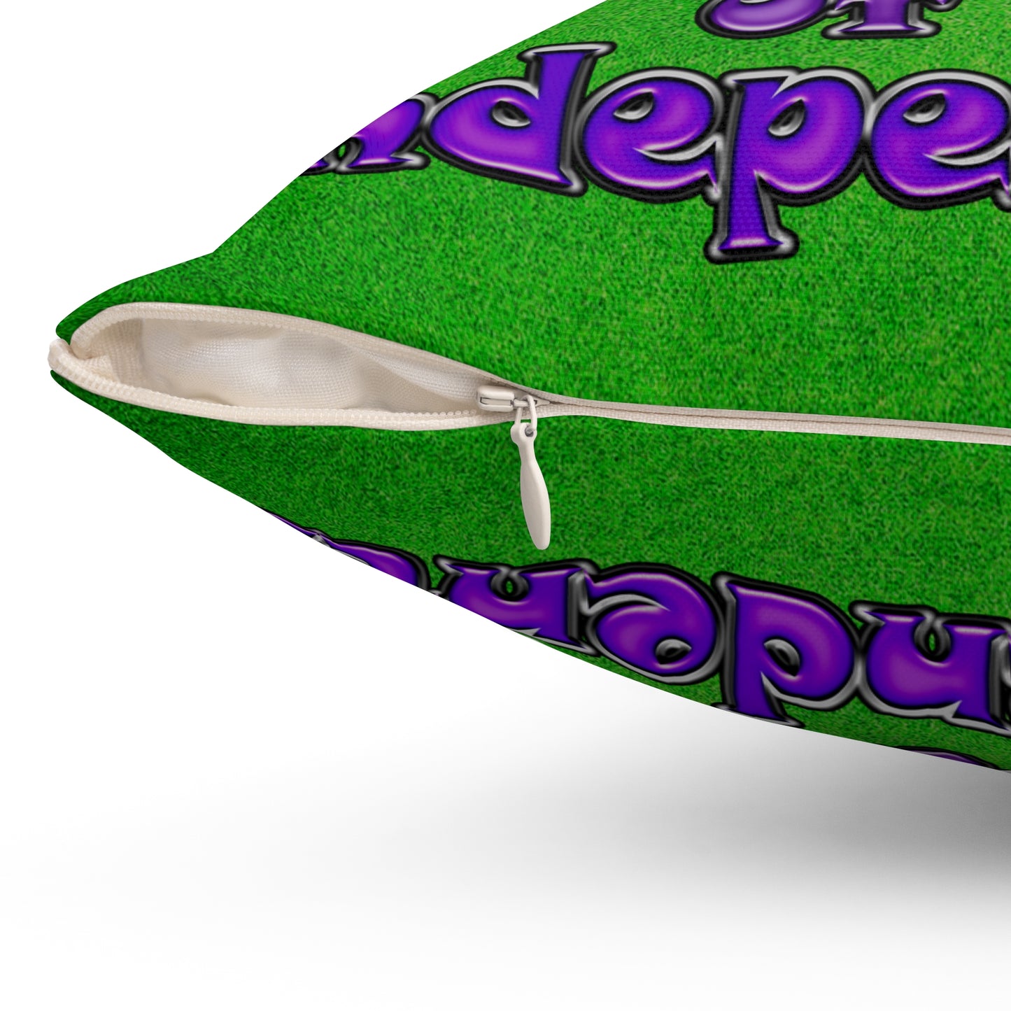 declaration of the independents - Spun Polyester Square Pillow - (green turf)