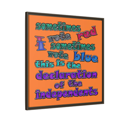 declaration of the independents - framed canvas art (crusta)
