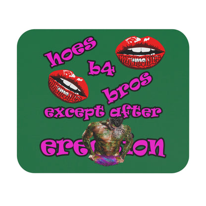 hoes b4 bros - Mouse Pad (Rectangle) (dark green)