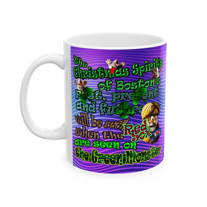 christmas spirits of boston - White Mug (purple wave)