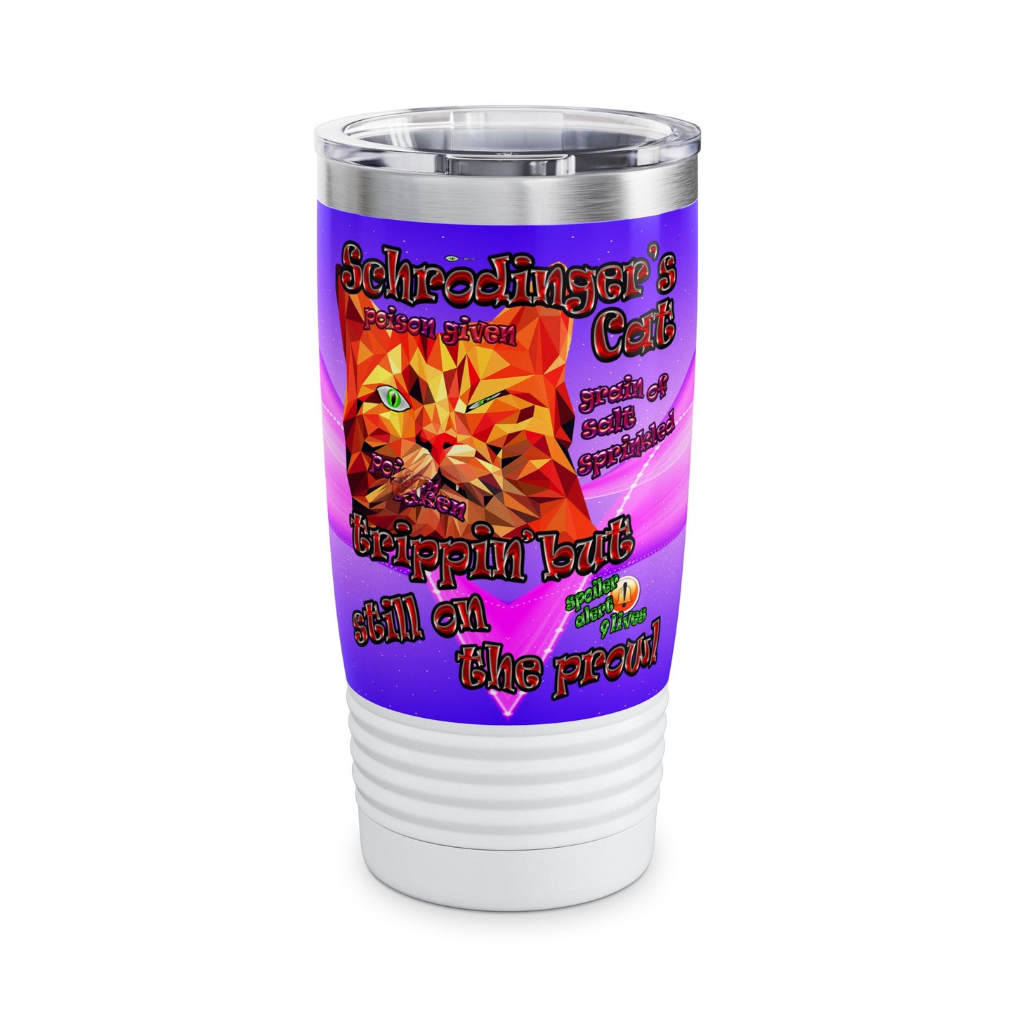 schrodinger's cat - Ringneck Tumbler, 20oz (purple-pink wave)