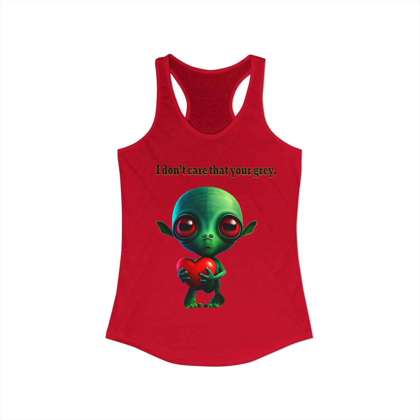 I don't care that your grey - Women's Ideal Racerback Tank