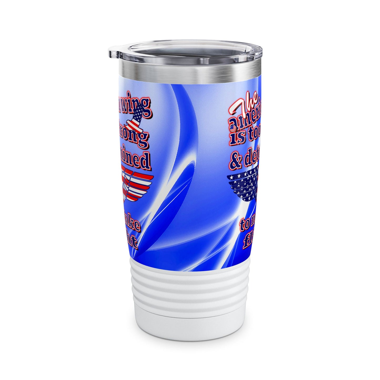 american wing - Ringneck Tumbler, 20oz (blue-white wave)