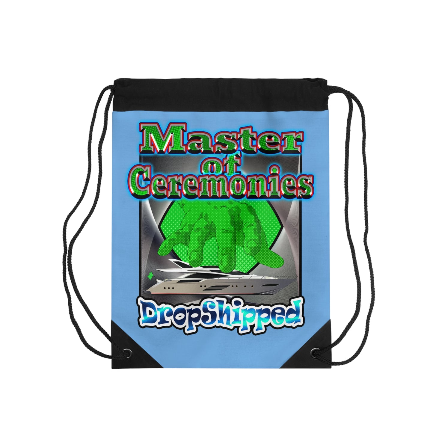 logo - Drawstring Bag (light blue)