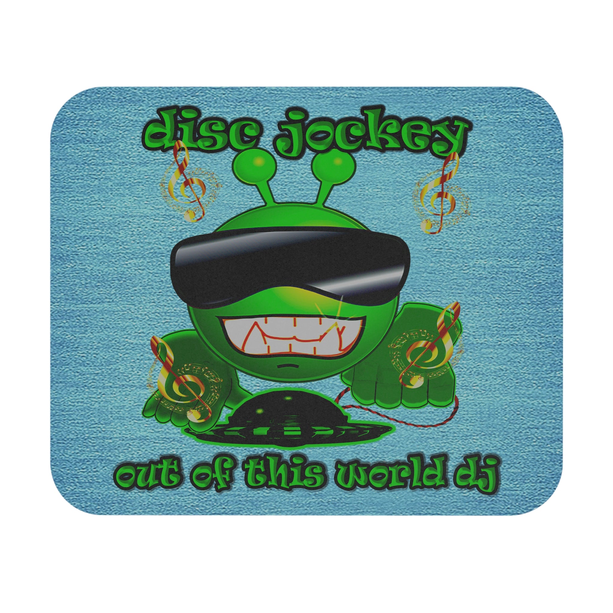 disc jockey - Mouse Pad (Rectangle) (faded blue)