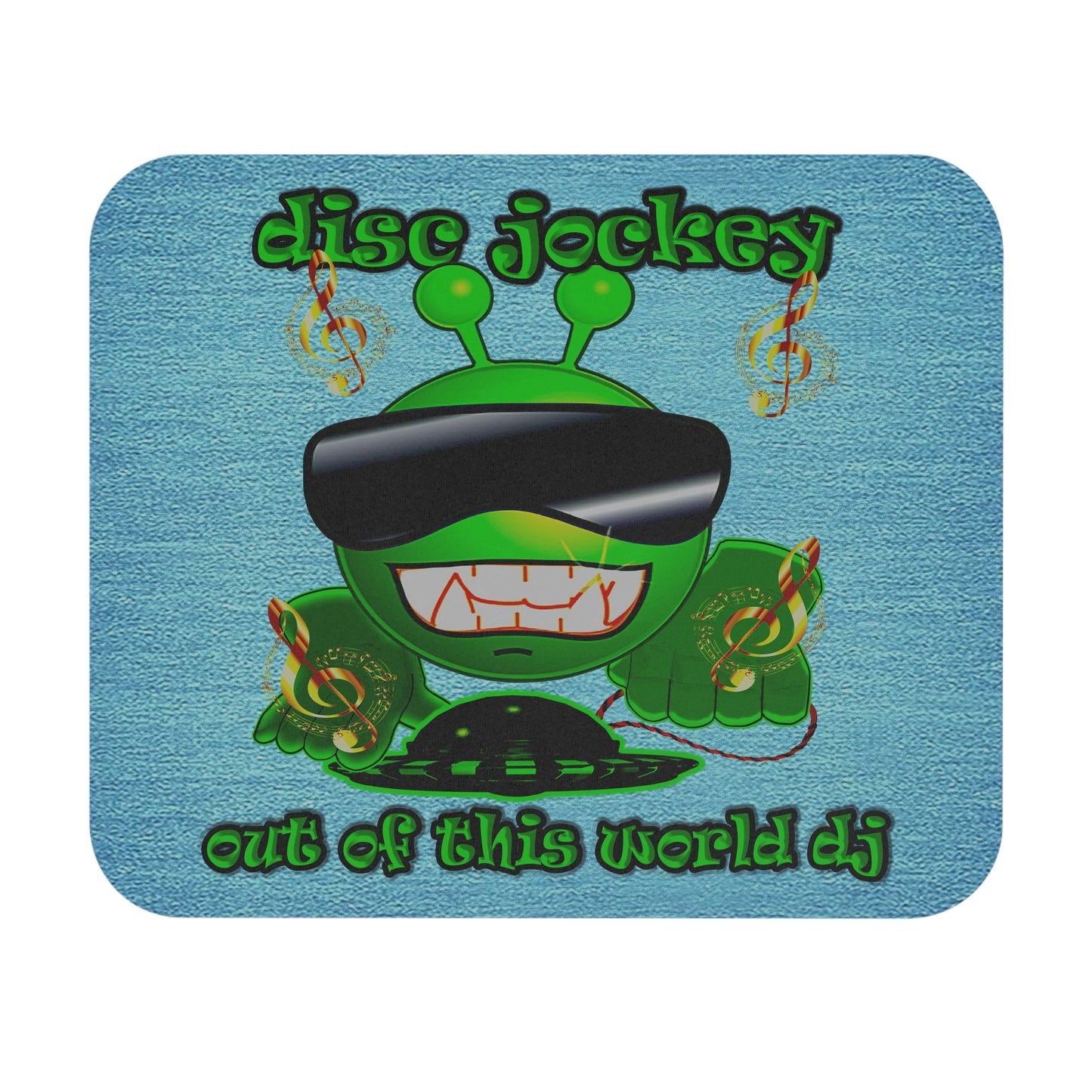 disc jockey - Mouse Pad (Rectangle) (faded blue)