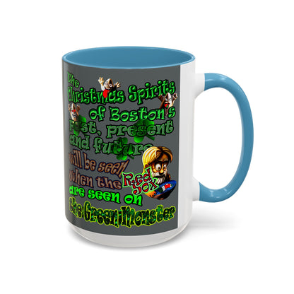 christmas spirits of boston - Accent Mug (dark grey)