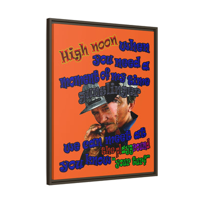 high noon - framed canvas art (orange)