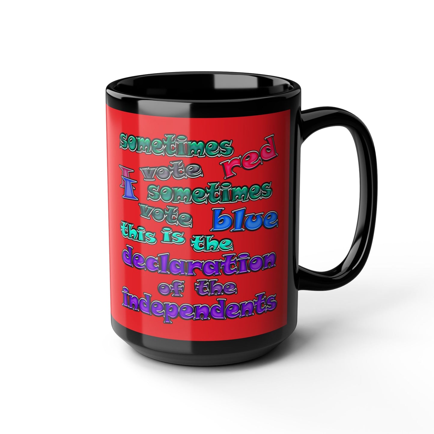 declaration of the independents - Black Mug (red)