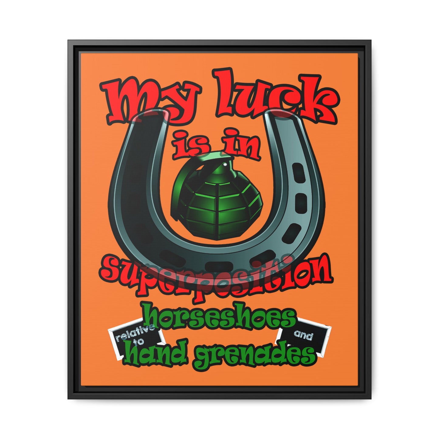 my luck - framed canvas art (crusta)