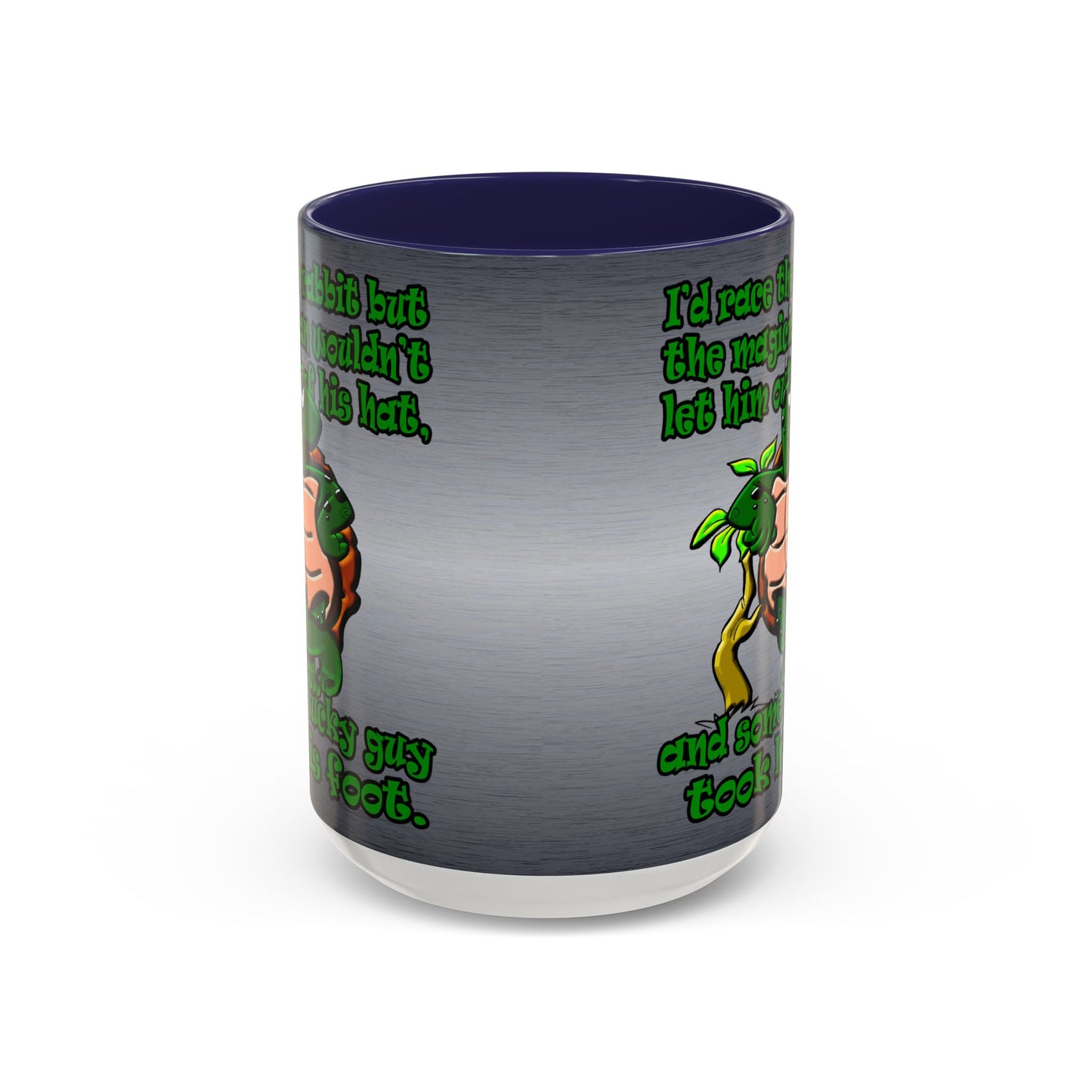 turtle race - Accent Mug (brushed nickel)