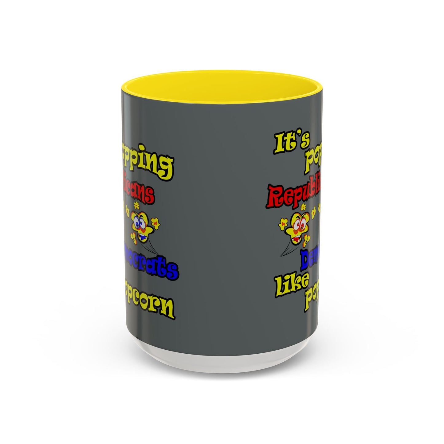 popping like popcorn - Accent Mug (dark grey)