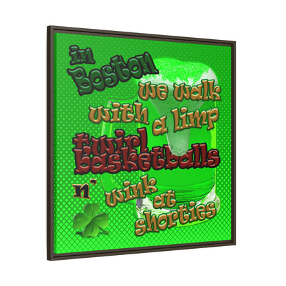celtics logo - framed canvas art (logo green)