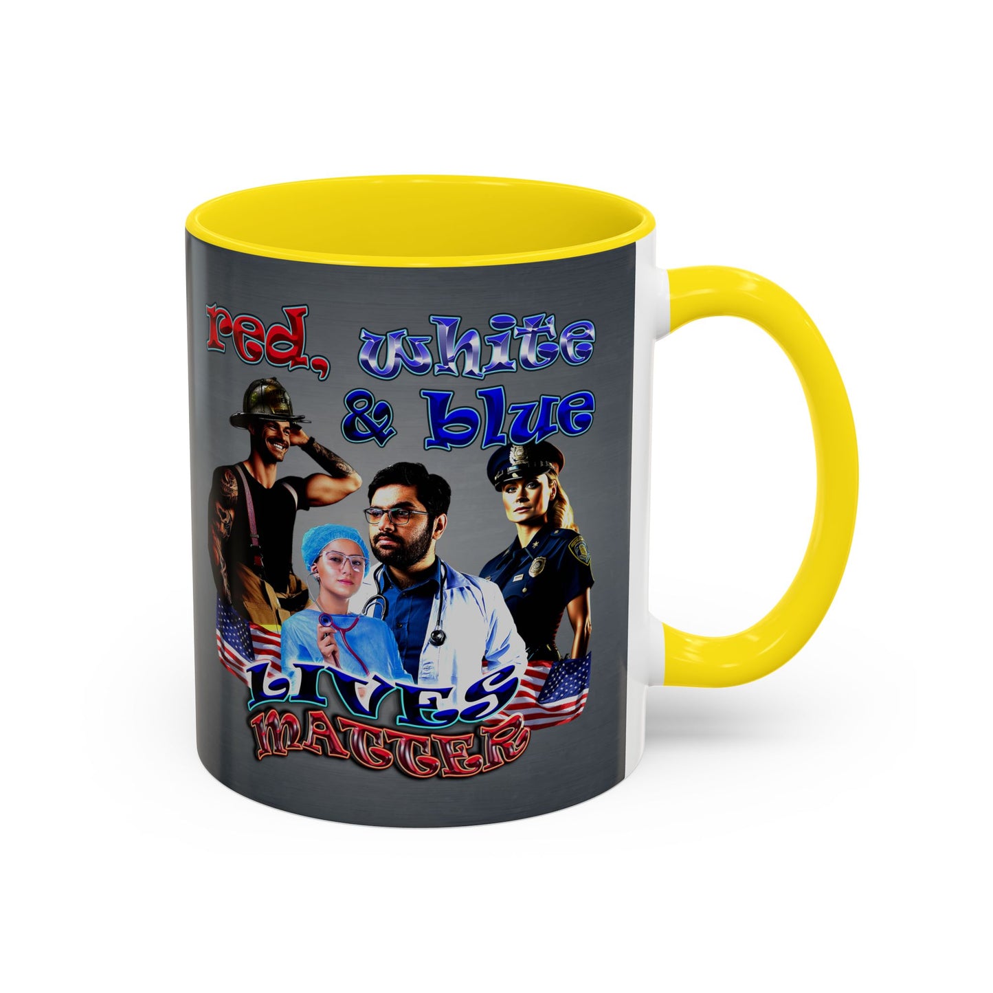 rw&b lives matter - Accent Mug (grey-light grey)