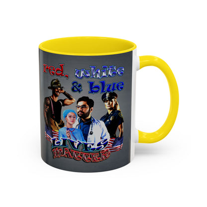 rw&b lives matter - Accent Mug (grey-light grey)