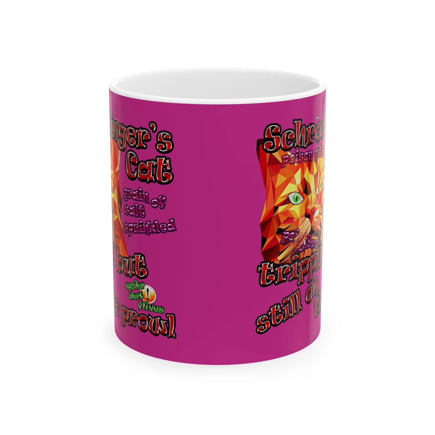 schrodinger's cat - White Mug (pink)