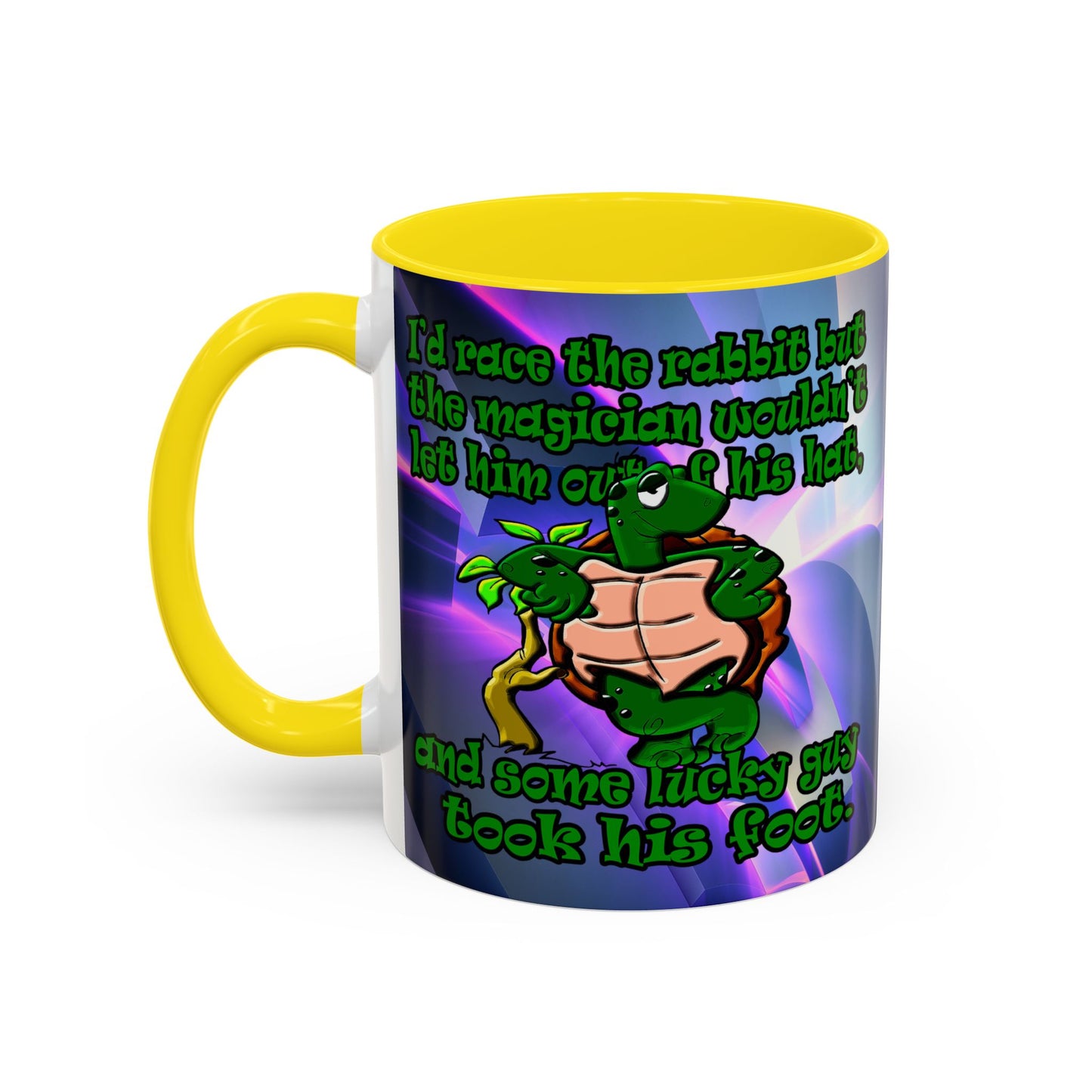 turtle race - Accent Mug (grey-pink wave)