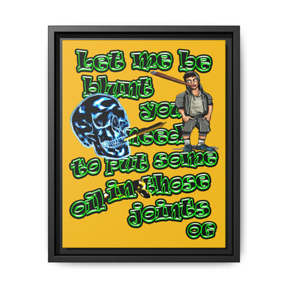 og - framed canvas art (yellow)