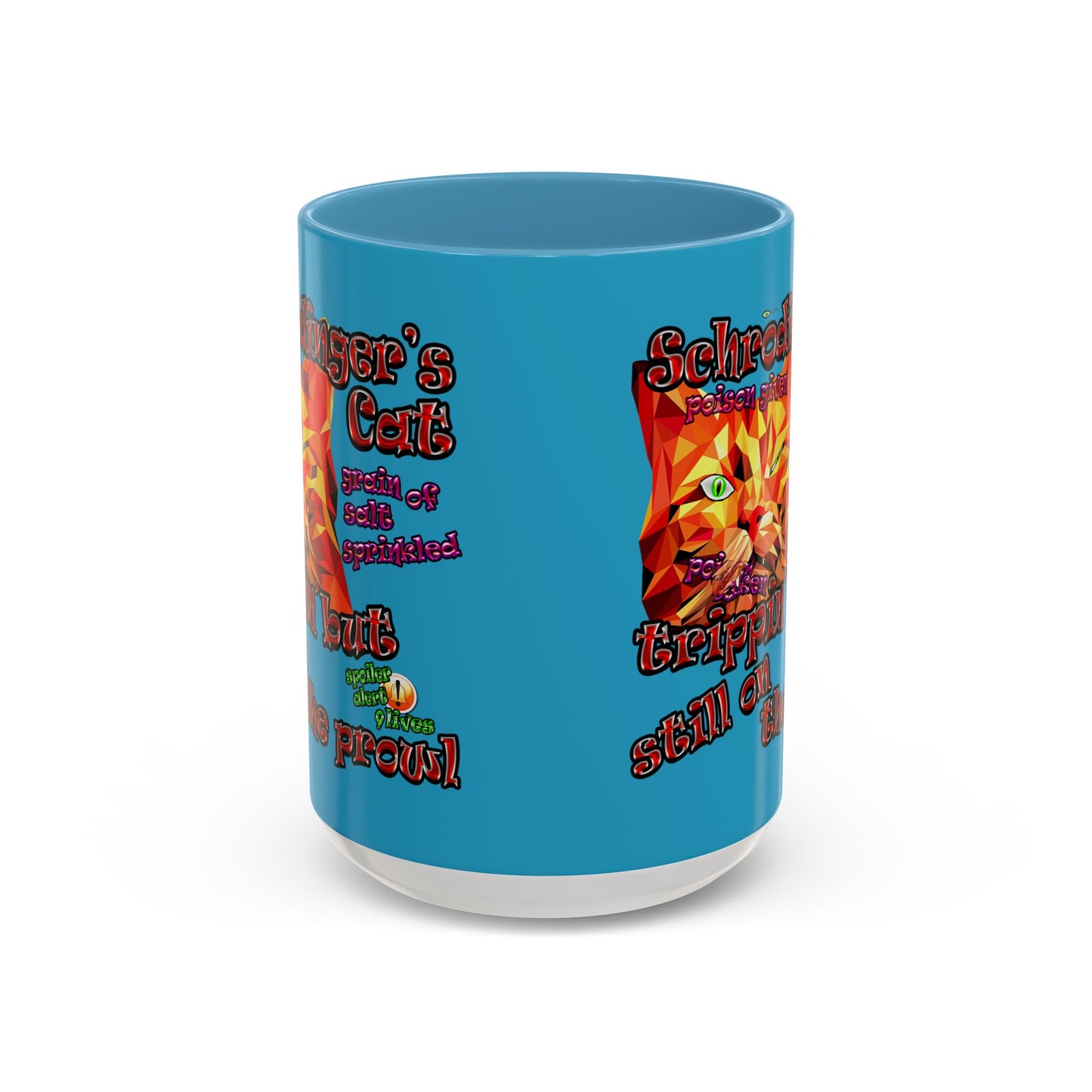 schrodinger's cat - Accent Mug (turquoise)